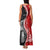 New Zealand Aotearoa Family Matching Tank Maxi Dress and Hawaiian Shirt Kiwi Fern Maori Pattern Red Version