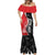 New Zealand Aotearoa Mermaid Dress Kiwi Fern Maori Pattern Red Version
