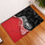 New Zealand Aotearoa Rubber Doormat Kiwi Fern Maori Pattern Red Version