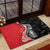New Zealand Aotearoa Rubber Doormat Kiwi Fern Maori Pattern Red Version