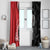 New Zealand Aotearoa Window Curtain Kiwi Fern Maori Pattern Red Version