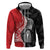 New Zealand Aotearoa Zip Hoodie Kiwi Fern Maori Pattern Red Version