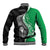 New Zealand Aotearoa Baseball Jacket Kiwi Fern Maori Pattern Green Version