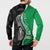 New Zealand Aotearoa Button Sweatshirt Kiwi Fern Maori Pattern Green Version