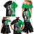 New Zealand Aotearoa Family Matching Mermaid Dress and Hawaiian Shirt Kiwi Fern Maori Pattern Green Version