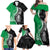 New Zealand Aotearoa Family Matching Off Shoulder Maxi Dress and Hawaiian Shirt Kiwi Fern Maori Pattern Green Version