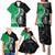 New Zealand Aotearoa Family Matching Puletasi and Hawaiian Shirt Kiwi Fern Maori Pattern Green Version