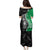 New Zealand Aotearoa Family Matching Puletasi and Hawaiian Shirt Kiwi Fern Maori Pattern Green Version