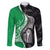 New Zealand Aotearoa Family Matching Short Sleeve Bodycon Dress and Hawaiian Shirt Kiwi Fern Maori Pattern Green Version