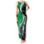New Zealand Aotearoa Family Matching Tank Maxi Dress and Hawaiian Shirt Kiwi Fern Maori Pattern Green Version