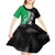 New Zealand Aotearoa Kid Short Sleeve Dress Kiwi Fern Maori Pattern Green Version