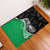 New Zealand Aotearoa Rubber Doormat Kiwi Fern Maori Pattern Green Version