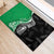 New Zealand Aotearoa Rubber Doormat Kiwi Fern Maori Pattern Green Version