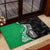 New Zealand Aotearoa Rubber Doormat Kiwi Fern Maori Pattern Green Version