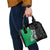 New Zealand Aotearoa Shoulder Handbag Kiwi Fern Maori Pattern Green Version
