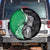 New Zealand Aotearoa Spare Tire Cover Kiwi Fern Maori Pattern Green Version