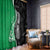 New Zealand Aotearoa Window Curtain Kiwi Fern Maori Pattern Green Version