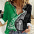 New Zealand Aotearoa Women Casual Shirt Kiwi Fern Maori Pattern Green Version
