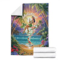 Aloha Hawaii Blanket Hula Martini Tropical Vibes - Polynesian Pride