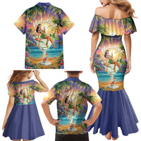 Aloha Hawaii Family Matching Mermaid Dress and Hawaiian Shirt Hula Martini Tropical Vibes - Polynesian Pride