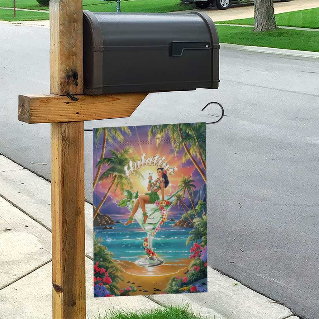 Aloha Hawaii Garden Flag Hula Martini Tropical Vibes - Polynesian Pride