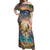 Aloha Hawaii Off Shoulder Maxi Dress Hula Martini Tropical Vibes - Polynesian Pride