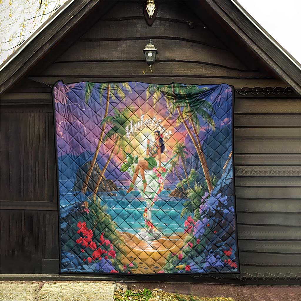 Aloha Hawaii Quilt Hula Martini Tropical Vibes - Polynesian Pride
