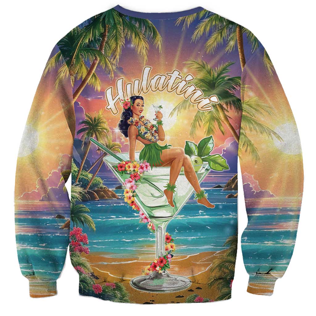 Aloha Hawaii Sweatshirt Hula Martini Tropical Vibes - Polynesian Pride