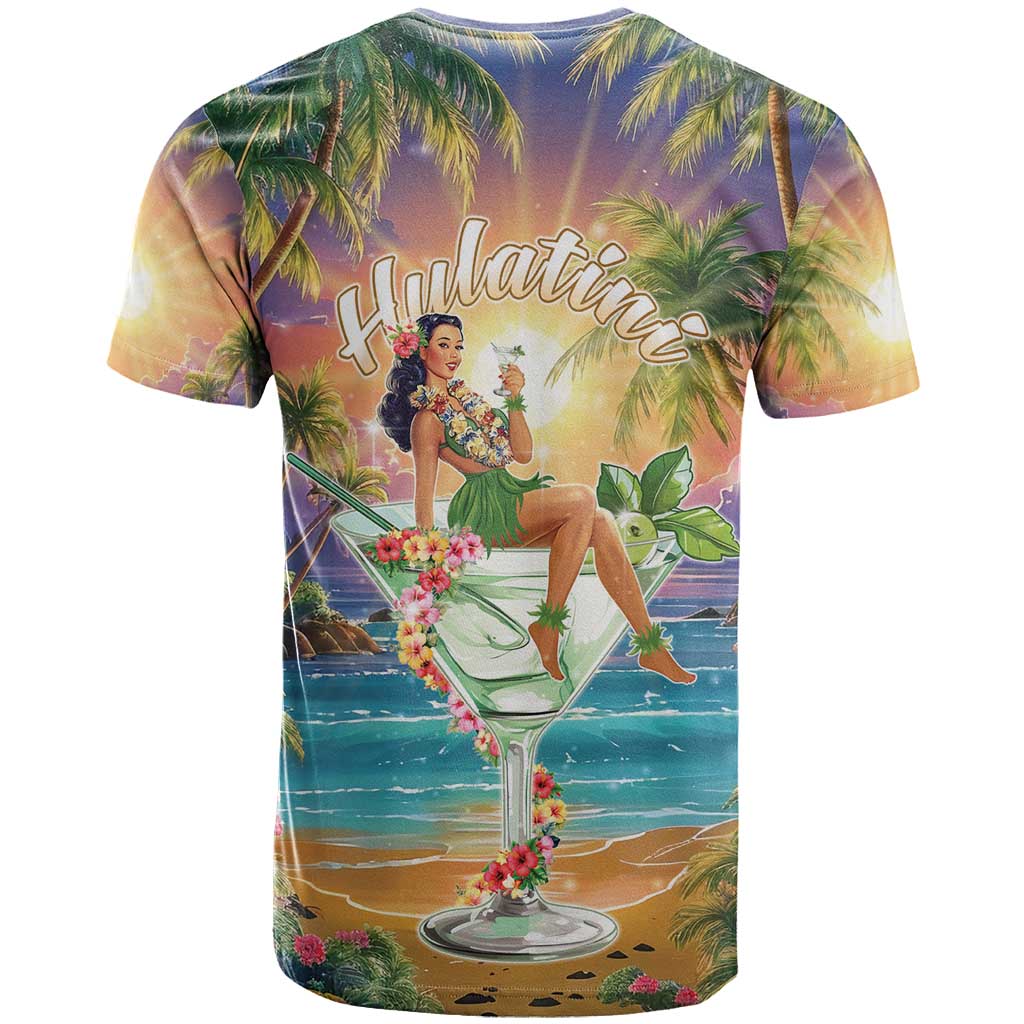 Aloha Hawaii T Shirt Hula Martini Tropical Vibes - Polynesian Pride