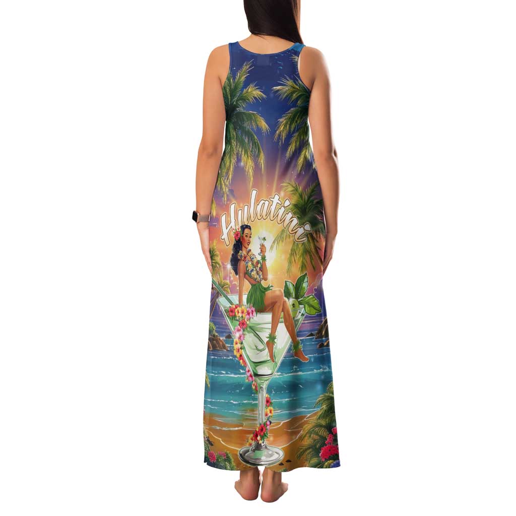 Aloha Hawaii Tank Maxi Dress Hula Martini Tropical Vibes - Polynesian Pride