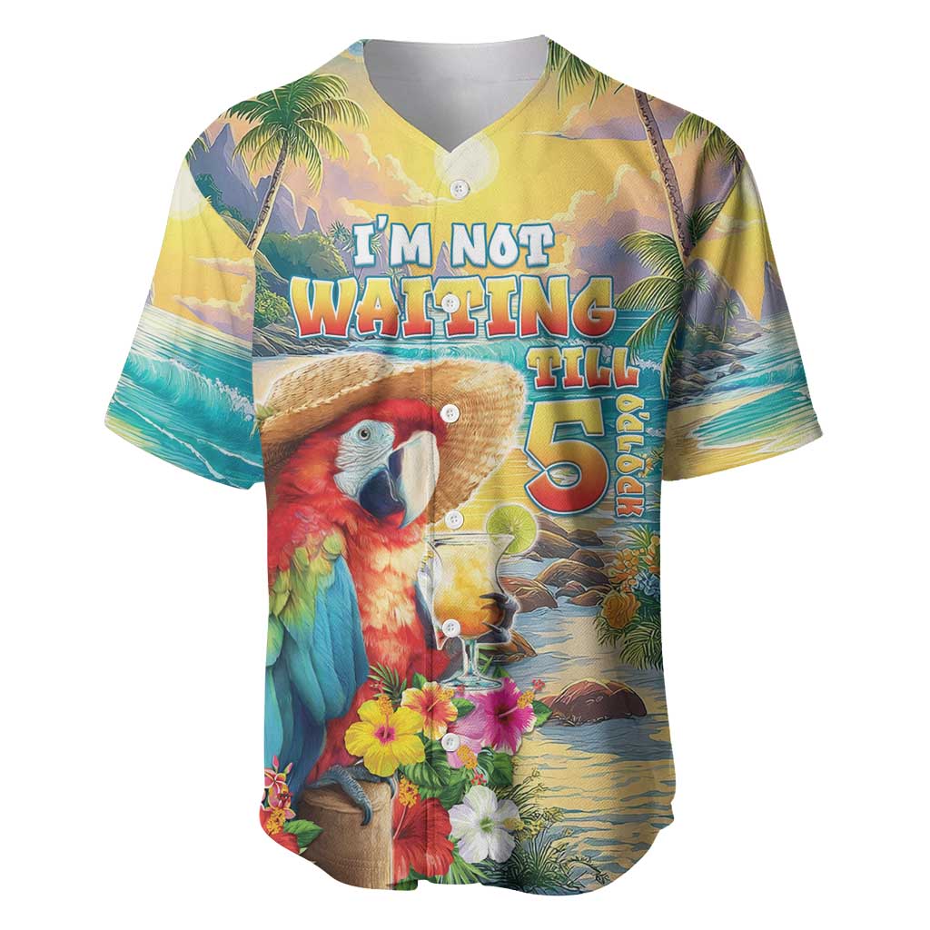 Hawaii Parrot Baseball Jersey Im Not Waiting Till 5 Oclock