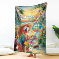 Hawaii Parrot Blanket Im Not Waiting Till 5 Oclock - Polynesian Pride