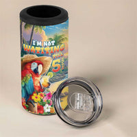 Hawaii Parrot 4 in 1 Can Cooler Tumbler Im Not Waiting Till 5 Oclock - Polynesian Pride