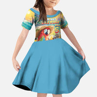 Hawaii Parrot Family Matching Off Shoulder Maxi Dress and Hawaiian Shirt Im Not Waiting Till 5 Oclock LT05 Daughter's Dress Colorful - Polynesian Pride