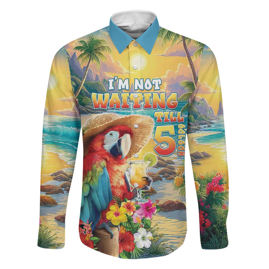 Hawaii Parrot Family Matching Puletasi and Hawaiian Shirt Im Not Waiting Till 5 Oclock