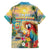 Hawaii Parrot Family Matching Short Sleeve Bodycon Dress and Hawaiian Shirt Im Not Waiting Till 5 Oclock - Polynesian Pride