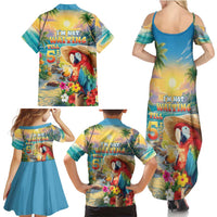 Hawaii Parrot Family Matching Summer Maxi Dress and Hawaiian Shirt Im Not Waiting Till 5 Oclock LT05 - Polynesian Pride