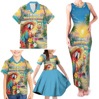 Hawaii Parrot Family Matching Tank Maxi Dress and Hawaiian Shirt Im Not Waiting Till 5 Oclock - Polynesian Pride