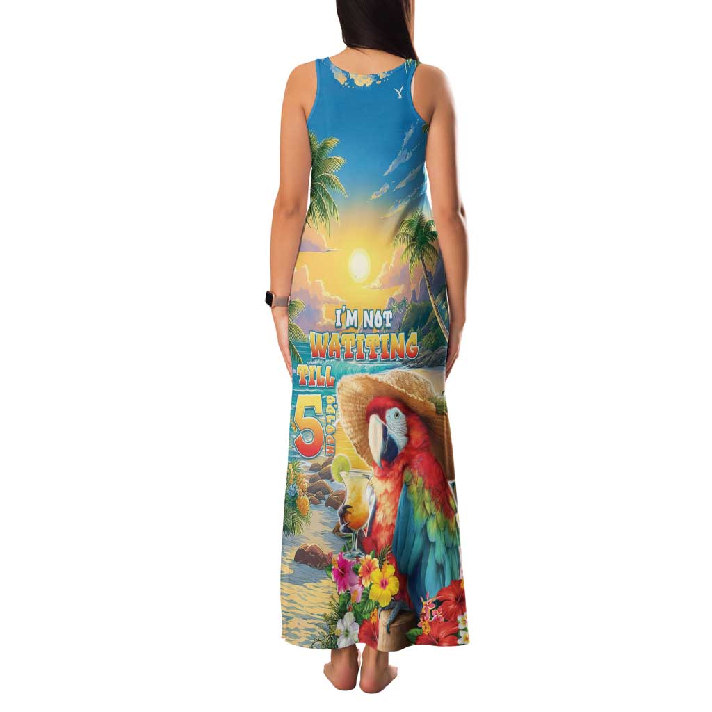 Hawaii Parrot Family Matching Tank Maxi Dress and Hawaiian Shirt Im Not Waiting Till 5 Oclock - Polynesian Pride
