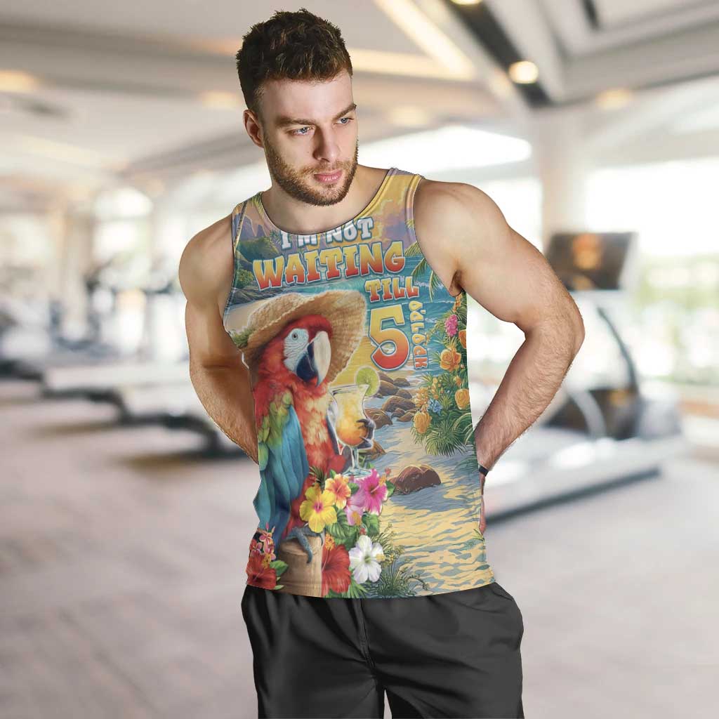 Hawaii Parrot Men Tank Top Im Not Waiting Till 5 Oclock