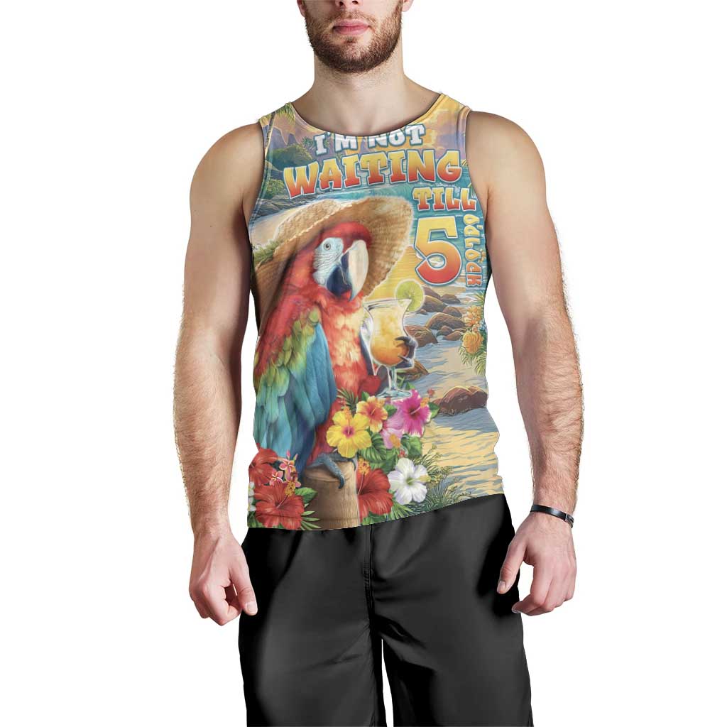 Hawaii Parrot Men Tank Top Im Not Waiting Till 5 Oclock