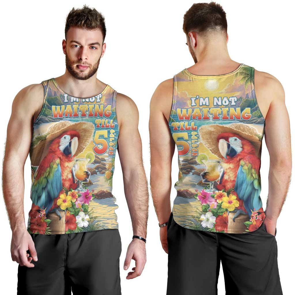 Hawaii Parrot Men Tank Top Im Not Waiting Till 5 Oclock
