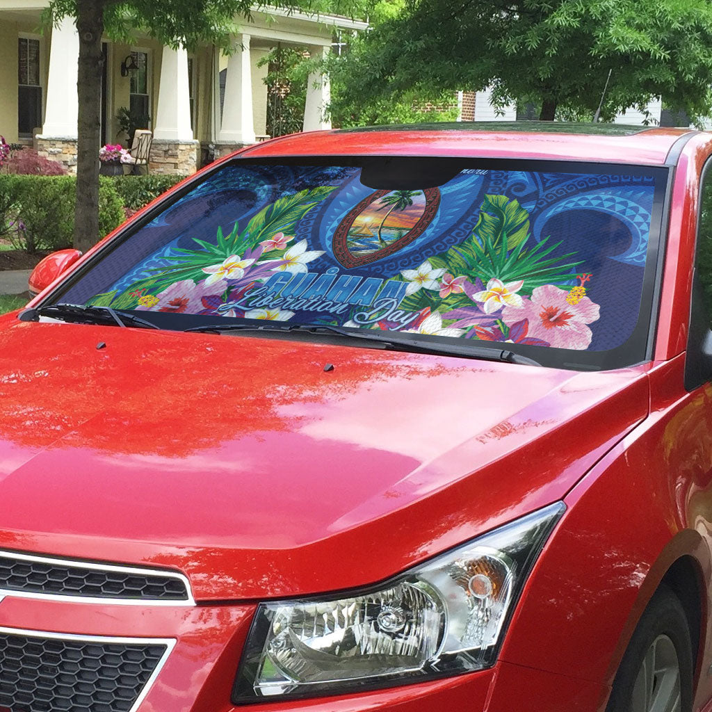 Guam Liberation Day Auto Sun Shade Pas Para I Chamoru LT05 - Polynesian Pride