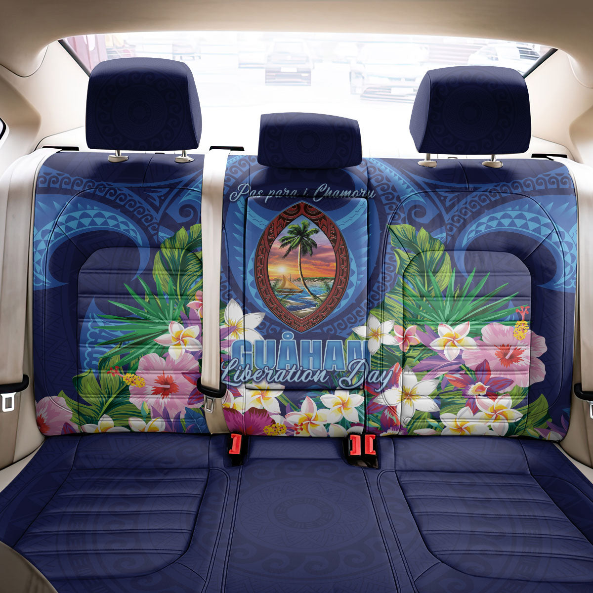 Guam Liberation Day Back Car Seat Cover Pas Para I Chamoru LT05 - Polynesian Pride