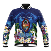 Guam Liberation Day Baseball Jacket Pas Para I Chamoru LT05 Unisex Navy - Polynesian Pride