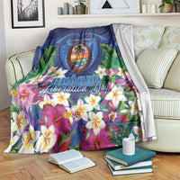 Guam Liberation Day Blanket Pas Para I Chamoru LT05 Navy - Polynesian Pride
