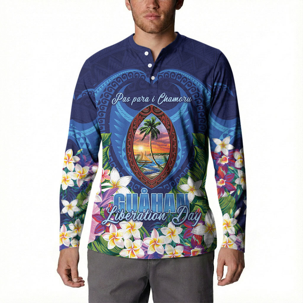 Guam Liberation Day Button Sweatshirt Pas Para I Chamoru LT05 - Polynesian Pride
