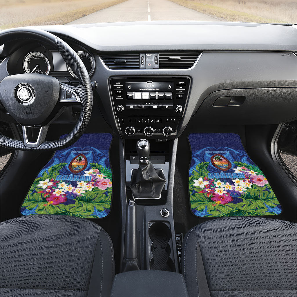 Guam Liberation Day Car Mats Pas Para I Chamoru LT05 Set 2pcs - Front Navy - Polynesian Pride