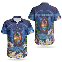Guam Liberation Day Couples Matching Long Sleeve Bodycon Dress and Hawaiian Shirt Pas Para I Chamoru LT05 - Polynesian Pride