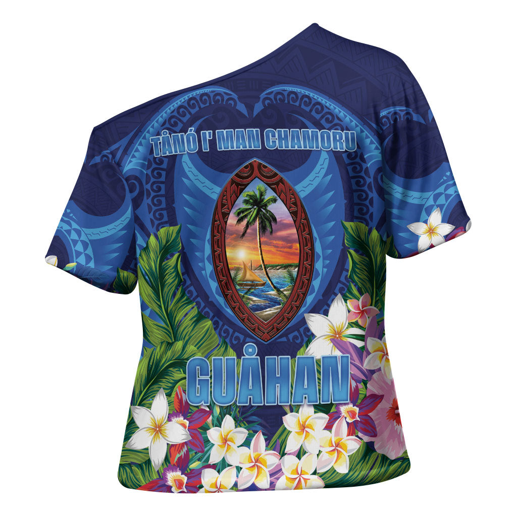 Guam Liberation Day Cross Shoulder Shirt Pas Para I Chamoru LT05 - Polynesian Pride